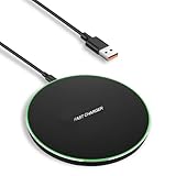 Flintronic Kabelloses Ladepad Pad, 15W Wireless Charger, Wireless Charger Induktive Ladestation, Induktions Ladegerät für iPhone 16/15/14/13/12 Pro Max Plus, AirPods 2/Pro, Samsung Galaxy S22/S21/S20