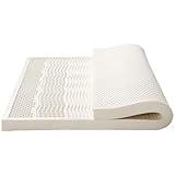 Latex-Matratzenauflage – ergonomisches 7-Zonen-Design, atmungsaktiv und bequem, aus reinem Naturmaterial, faltbare volle Größe für ultimative Unterstützung