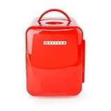 Melissa 16580009 Tragbarer Mini-Kühlschrank 4L/6 Dosen - Heiz- & Kühlfunktion, 220V/12V, kompaktes Design mit Tragegriff, herausnehmbares Fach - Rot