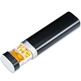 Tablettenbox 7 Tage, Betife BPA Frei Tägliche Pillendose, Wöchentliche Reise Medikamentenbox, Pillenbox für Vitamine, Medikamente, Pillen, Tabletten Organizer für unterwegs (Schwarz)