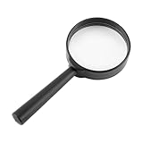 Eorleya Handheld Kunststoff Rahmen 40 mm Objektiv 3X Vergroesserungsglas - Schwarz