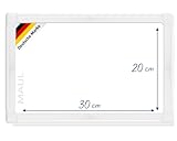 MAUL Whiteboard MAULprimo 20 x 30 cm | Magnettafel inkl. Ablageschale für Marker | Magnethaftend, beschriftbar und trocken abwischbar | Montage in Quer- und Hochformat | Weiß