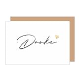 Edition Seidel Premium Glückwunschkarte mit Umschlag. Dankeskarte Grußkarte Billet Danke Danksagung Dankeschön Mann Frau Freund Freundin Herz (D147 SW024)