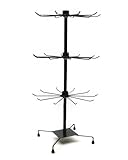 Yudu Verkaufsständer mit 3 Etage, Metall, 73 cm schwarz