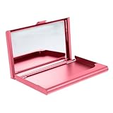 PEPLAYTAL Stylischer Visitenkartenhalter Damen mit Integriertem Schminkspiegel Aluminiumlegierung Kartenetui für Outdoor Kompakter Organizer für Kredit Ausweiskarten Praktischer