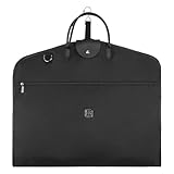 HUGH BUTLER - Kleidersack Anzug - Kleidersack Tasche Handgepäck - Wasserabweisend, Faltbar - für Damen und Herren - für 1-2 STK. Anzug, Kleid, Hemd - mit Schultergurt - Niles Schwarz