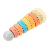 BESPORTBLE Farbenfrohes Stapelspielzeug aus Lebensmittelechtem Silikon Bunte Ringe Lernspielzeug für Kleinkinder Ab Jahr Motorik und Farberkennung
