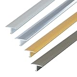 Dalsys T-Profil, Übergangsprofil 100cm x 18mm Bodenprofil aus eloxiertem Aluminium, Silber