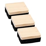 Parliky 3 Stück Teiliges Kleiner Schwarzer Tafelradierer aus Filz Leichter Staubwischer für Kreidetafeln und Whiteboards Praktische Reinigung für Schule Büro und Trainingsräume