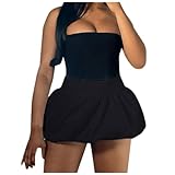 Damen Rock Hohe Taille Skater Rock Puffy Röcke Micro Kurz Tütü Röcke Nachtclub Streetwear Sexy Clubwear Sommerrock Puffy Tutu Freizeitrock Überrock Bubble Rock Reifrock