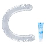 32cm Double-ended Sex Spielzeug für die Frau Masturbator Realistische Dildo mit Saugnapf Freihändiges Spielen Körpersicheres Material&Erwachsenen-Sexspielzeug für Frauen Das Schwert Dildos -Transparen