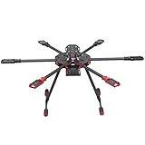 QWinOut Q705 Six-axls Folding Arm Hexacopter Aircraft Frame Kit 705MM 6-Axls Airframe with Landing Gear Skid for DIY Drone