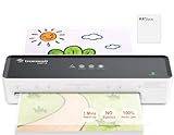 Bonsaii A4-Laminiergerät, verhindert Klemmen und Wellen, geeignet für Büro und Privathaushalt, 80–100 Mikrometer, inklusive 5 Blatt A4-Laminierfolie, L421-A