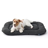 BEDSURE Hundebett Mittelgroße Kleine Hunde - 74x46 cm, Hundekissen Waschbar für Kleine Mittelgroße Hunde, Dog Bed Superweich Hundematte mit Rutschfester Unterseite,Dunkelgrau