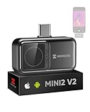 HIKMICRO Mini2 V2 Wärmebildkamera für Android/iOS, 256×192 IR-Auflösung, Thermobildkamera, 512×384 SuperIR, unterstützt iPhone 15/16, 25Hz, USB-C/Lightning-Anschluss(Kein Zubehör)
