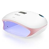 SUNUV LED Nagellampe UV LED Nageltrockner für Nagelgel mit Timer, LCD-Display für Zuhause und Schönheitssalon Rosa, Geschenk für Frauen