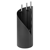 raik R1009 Kaminbesteck Fritz, 3-teilig, schwarz, Edelstahlgriffe, 61 cm
