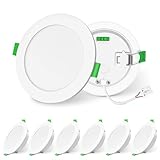 ALUSSO LIGHTING Einbaustrahler LED Spots 230V Dimmbar 12W 1200lm Einbauleuchten Hohe Helligkeit, Warmweiß Neutralweiß Kaltweiß Deckenspots Ultra Flach Deckenleuchte IP44 für Badezimmer Küche, 6er Set