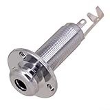 Kompakte und empfindliche Gitarrenbuchse, 6 x 35 mm Stereo-Klinkenstecker, Kupfermaterial (Silber)
