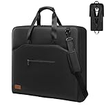 Moulyan Kleidersäcke für Reisen, Handgepäcktasche zum Aufhängen von Kleidung, Reisen, wasserdichte Anzugtasche mit Riemen, für Männer und Frauen, Schwarz
