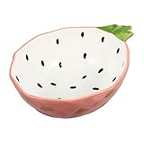 GRIRIW 1 Stück Obstschale Fruchtförmiges Gericht Salatschüssel Aus Porzellan Obstteller Aus Porzellan Schale Mit Fruchtdesign Dekorative Sockelschale Reisschüssel Für Rosa Keramik