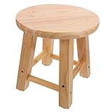 SHINEOFI Kleiner Massivholz Hocker Rutschfester Holzschemel für Badezimmer Schlafzimmer Toilettentraining und Pflanzentisch Innenbereich Stabil und Langlebig