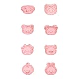 8pcs Handgefertigtes Tierkeks Briefmarken Set Verschiedene Tierische Silikonformen Für Keks Und Pralinen Einfach Zu Bedienende Küchenwaren