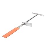 Asixxsix Dibble Bar, Spatenschaufel aus Edelstahl mit Verstellbarem Fußpedal für Gartenarbeiten, Umpflanzen, Graben