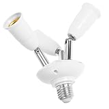 ANDRESLAD Lampenverlängerungssockel Adapter Glühbirnen Extender Halter LED Lampe Glühbirnen Verlängerung Lampenhalter Lampenhalter Extender Glühbirnen Halter Extender Abs Weiß