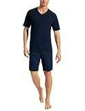 Uncover by Schiesser Herren Schlafanzug kurz, Nachtblau, 52