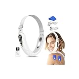 Elektrisches V-Face Shaping Massager + Elektrostimulator 2026-Version | Doppelkinn Entferner & Straffer | EMS Gesichtsmassagegerät | Rote&Blaue Phototherapie | 5 Therapie-Modi + Fernbedienung (Weiß)