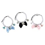Ldabrye Welpenhalsband für Hochzeit, Katzen, Nieten, Kristall, festlich, Urlaub, Halskette, Kätzchen-Halsband, Haustier-Foto-Requisiten