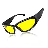 Karsaer Futuristisch Sonnenbrillen,Nachtfahrbrille für damen herren,Radsportbrillen Sportbrille UV400,Schmale Wrap Gläser Spiegel，Wandern Laufen Golfen Fischen K7805