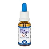 Dr. Jacob's Vitamin K2 Öl 20 ml I 20 µg pro Tropfen I Vitamin K2 als all-trans Menachinon-7 (MK7) I Vegan, 640 Tropfen