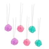 CONGARTENO 6 Stück Teiliges Roller Skate Pom Poms mit Glocke Bunte Abnehmbare Flockbälle für Rollschuhe und Eislaufschuhe Strapazierfähige Weiche Schuhanhänger für Erwachsene