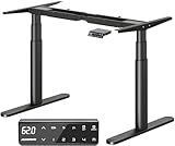 MAIDeSITe EL2 Plus Art Höhenverstellbarer Schreibtisch Gestell mit Ovaler Beindesign, Elektrisch Dualmotor Tischgestell höhenverstellbar mit 62-125cm, 4 Memory-Steuerung Schreibtisch höhenverstellbar