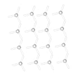 HOMSFOU 24 Stück 3 Sicherungsring für Lampenfassung LED kann Lichter Lampenschirmhalter Federlampenwerkzeuge Einbauleuchte Lampenschirm klemmen Flache LED-Deckenleuchte Eisen Silver