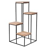 KOOPMANN Blumentreppe mit 4 Regalen 34x34x67cm (HxH) Pflanzenregal Blumenregal Standregal Holz