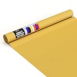 Crown Display Gelbe Kraftpapierrolle, 91,4 x 3,352,8 cm, farbige Papierrolle, Kraftpapier, perfekt als Versandpapier, Packpapierrolle, Bastelbedarf, Bastelpapierrolle