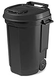 EDA 010633 – Mülleimer mit Rollen 110 L, schwarz
