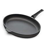 Hoffmann Fischpfanne Oval 39 x 29 cm Induktion I Schnitzelpfanne Induktion I Made in Germany I Schmorpfanne Servierpfanne dank abnehmbaren Griff I Große Pfanne für alle Herdarten I Backofenfest