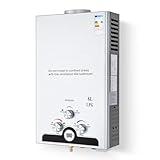 CO-Z 8L Gasdurchlauferhitzer LPG mit Sommer-Winter-Muster Tankless Warmwasserbereiter Tragbar Durchlauferhitzer Warmwasserspeicher Heißwasserbereiter Tankless Instant Boiler 13,6 Kw