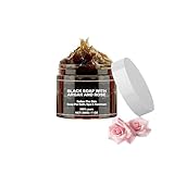 Marokko Exfoliate Schwarze Seife,Morocco Black Soap Enthält Arganöl und Rose, Deep Cleansing & Nourishing,Sanfte Peeling und glätten Sie die Haut vorsichtig Für Alle Hauttypen (1)