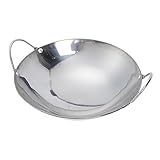 Cabilock Töpfe Aus Edelstahl Küchenzubehör Alltagspfanne Faberware Kochen Edelstahl Wok Kleiner Kochtopf Chinesischer Wok Herd Wok Meeresfrüchte Pfanne Bratpfanne Suppentopf Aus