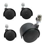 Bürostuhlrollen, Stuhlrollen für Holzböden | 4 Stück Turbiniumförmige Ersatzrollen für Teppiche, Mehrzweckrollen für elektrische Heizungen