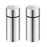 Rapidbok 2 Stück Salz und Pfefferstreuer, Gewürzstreuer Edelstahl, Salzstreuer Klein, Pfefferstreuer Klein, Salzstreuer und Pfefferstreuer, Salzstreuer und Pfefferstreuer Set für Verschiedene Gewürze