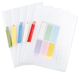 BDHYYM 5 Stück Schnellhefter A4 Plastik Stabil, Mit Namensschild, Heftschoner Schnellhefter Klarsichthüllen A4 Stabil, Schnellhefte Plastik Stabill, Sammelmappe, Für Schule Büro