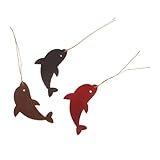 jojofuny 3 Stück Vintage Delfin Lesezeichen aus PU Multifunktional und Praktisch für Schule Büro und Zuhause Geeignet für Männer Frauen und Buchliebhaber