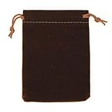 WDSBZNB Samtbeutel 10 Stück Schmuckverpackung und Organizer, Hochzeitsbevorzugungsbeutel, Schmuckbeutel, Samt-Geschenkbeutel mit Kordelzug, Baumwollbeutel(Brown,10X15_15.5X10.5X8.5CM)
