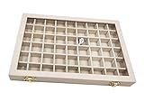 NiceButy Schmuck Display Box, Schmuck Speicherbox Lockbare Ornamente Storage Manager Velvet Schmuckschachtel mit Glasabdeckung, Ornaments Storage Manager